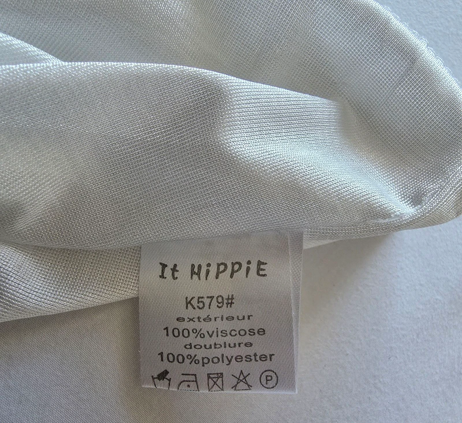 Mini-falda bohemia azul y blanca S/M It Hippie falda corta forrada – photo 7
